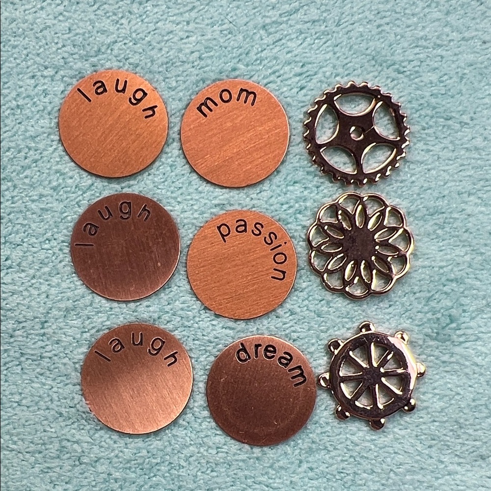 Floating Locket Charm Coin in Rose Gold
